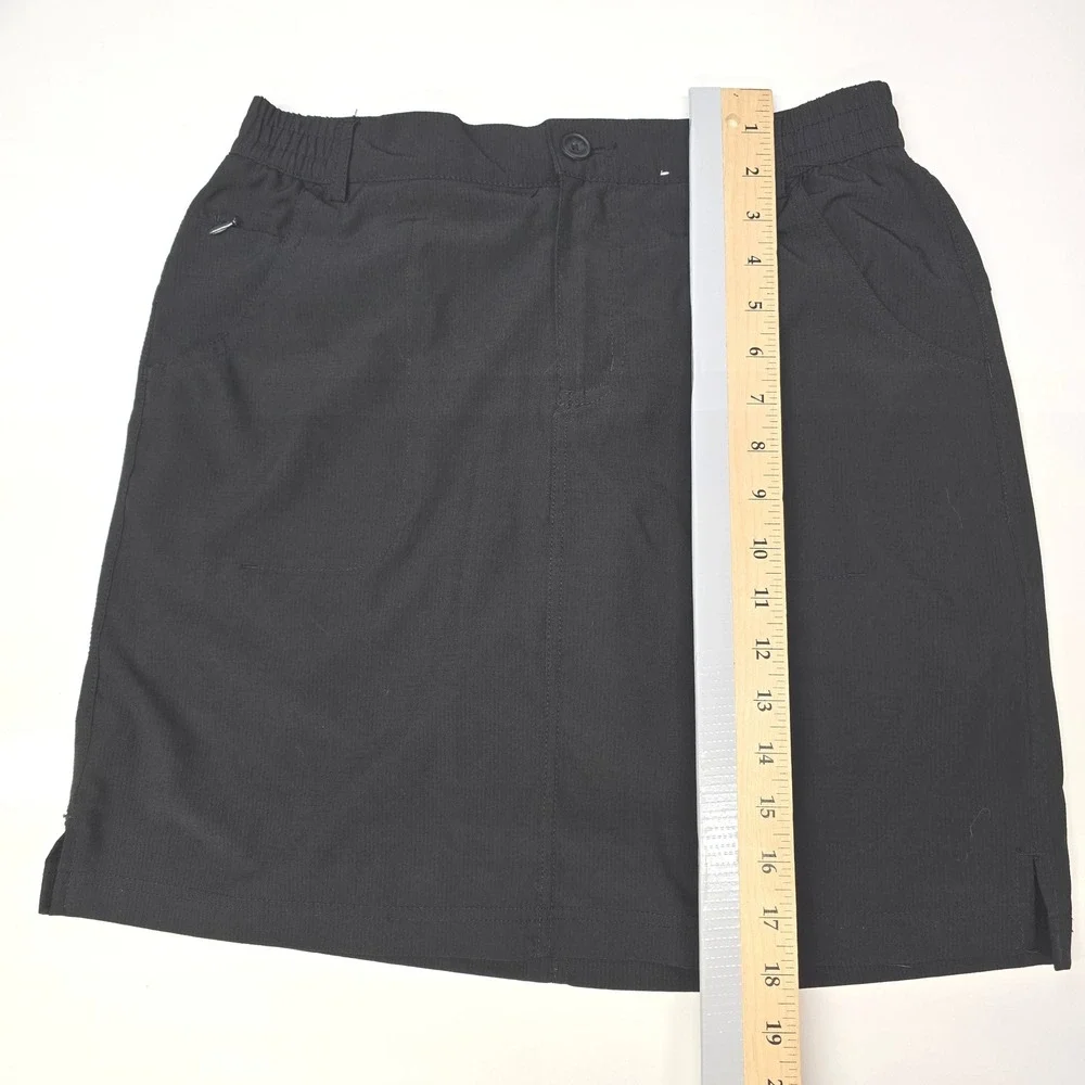 Tilley Womens Black Ripstop Hiking Skort Active Outdoor Skirt Size Small